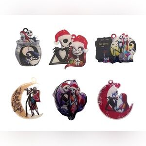 Nightmare Before Christmas Jack & Sally Ornament Set